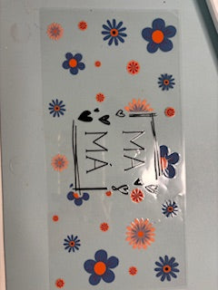 MAMA blue & orange floral